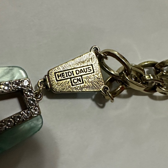 Heidi Daus Turquoise and Gold Pendant Necklace - Picture 2 of 4